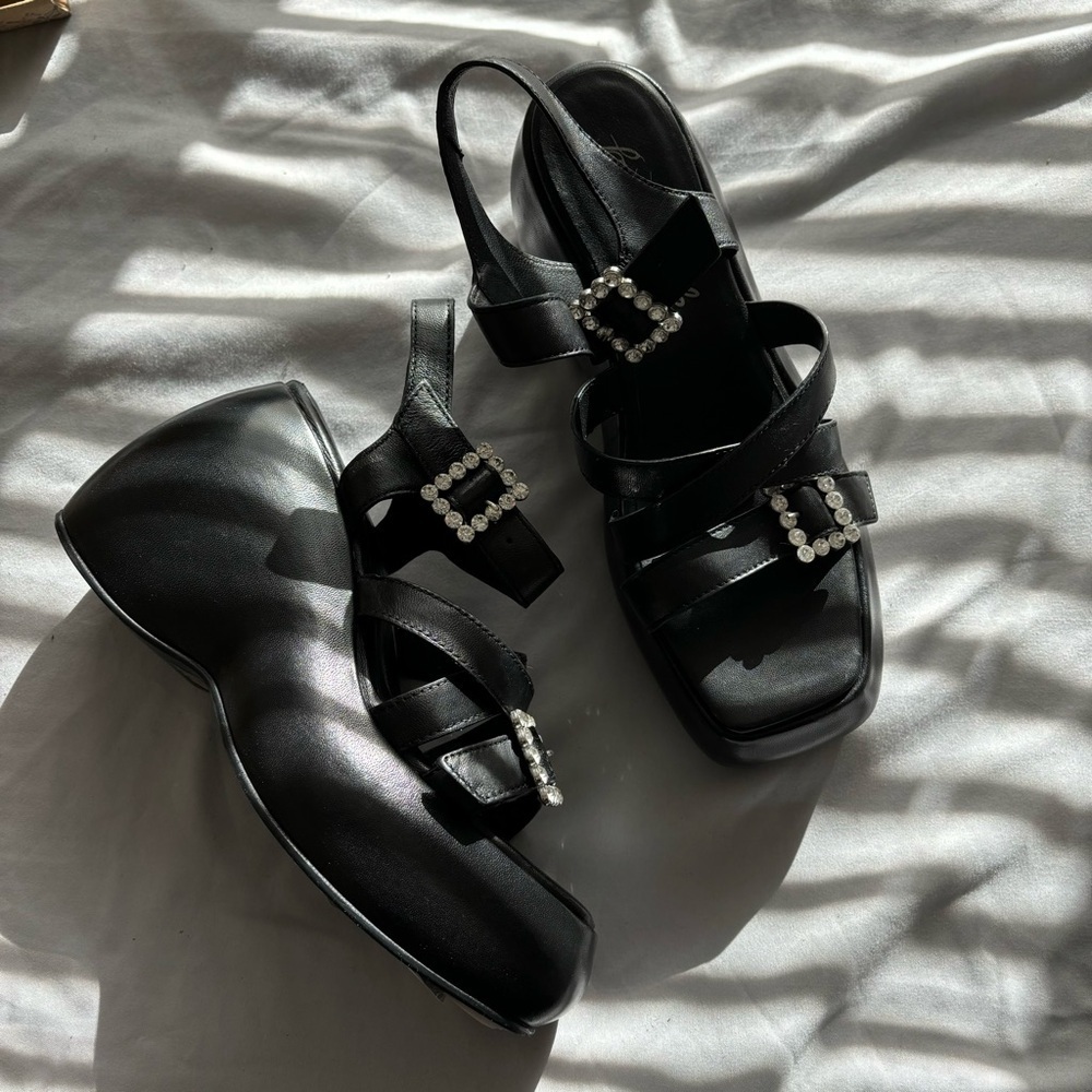Free People Rhinestone Chunky Sandals